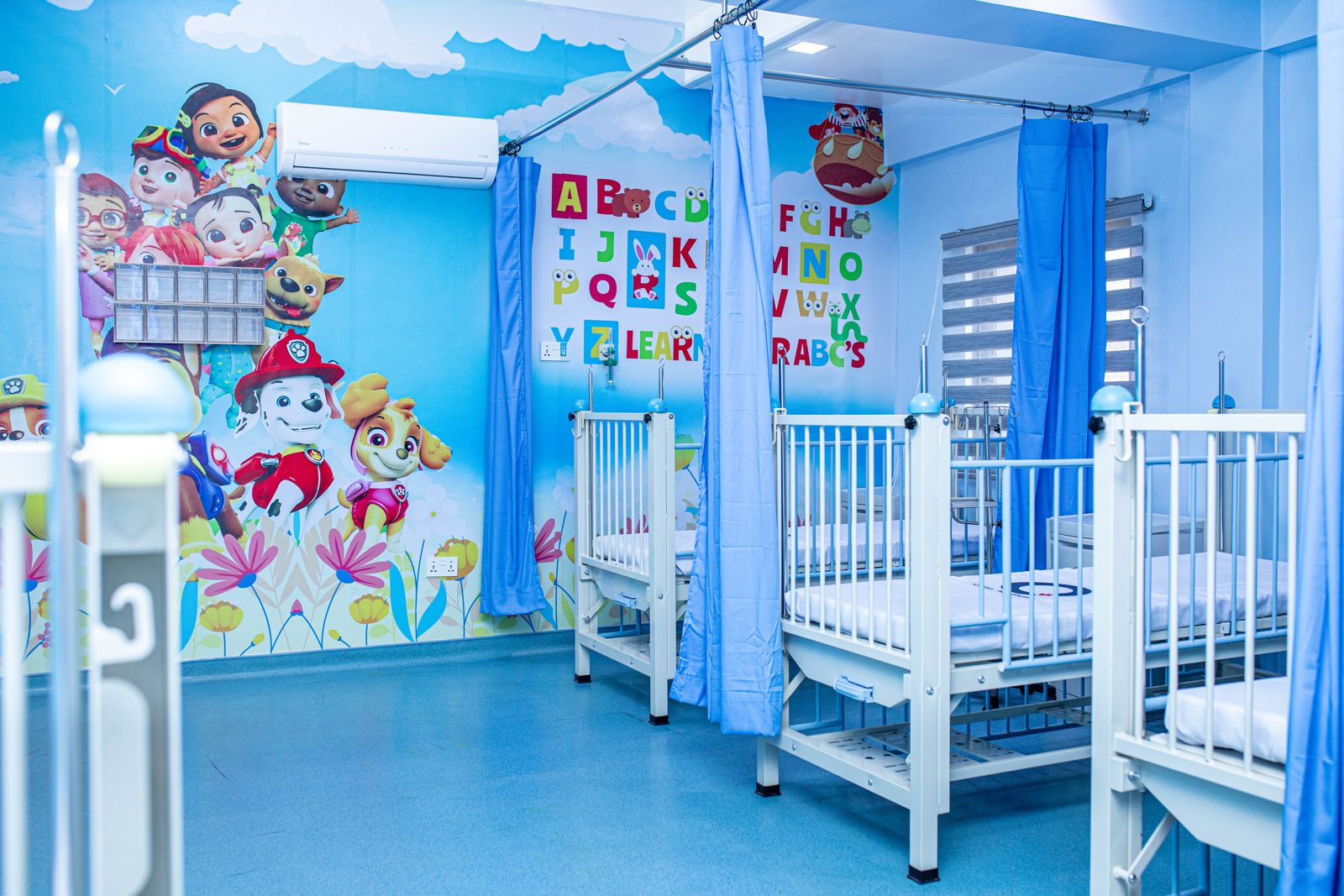 Equipped modern operating theatre